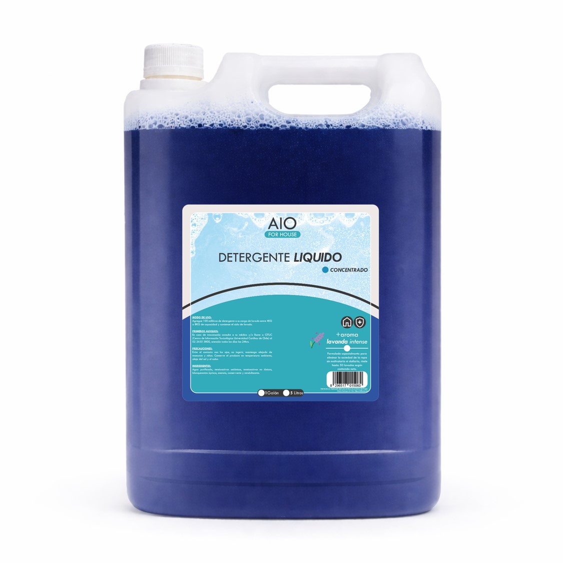 deter5lt Detergente Líquido Concentrado AIO Ultra Wash Lavanda - Imagen 1