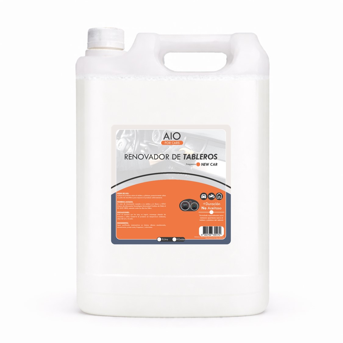 renovt5lt Renovador De Tablero Siliconado Auto Aroma New Car AIO - Imagen 1